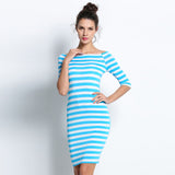 Bodycon Dress - Striped - Slim Wallet Company