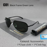 Aluminum Retro Aviator Polarized Sunglasses - Slim Wallet Company