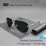 Aluminum Retro Aviator Polarized Sunglasses - Slim Wallet Company