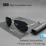 Aluminum Retro Aviator Polarized Sunglasses - Slim Wallet Company