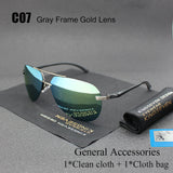 Aluminum Retro Aviator Polarized Sunglasses - Slim Wallet Company