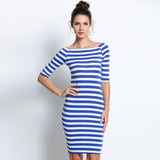Bodycon Dress - Striped - Slim Wallet Company