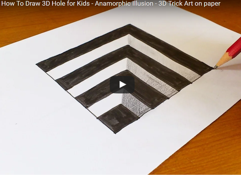 Very Easy!! How To Draw 3D Hole for Kids