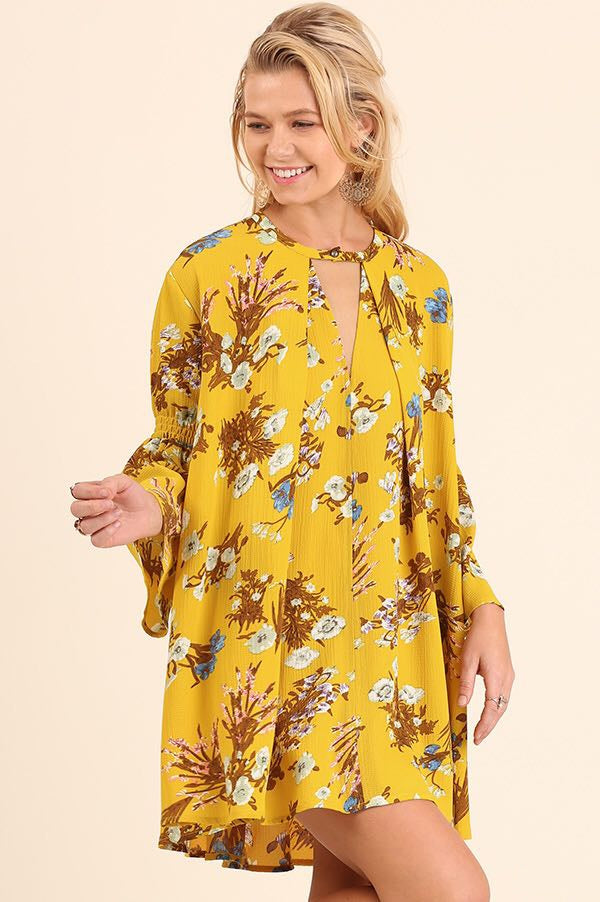 Golden Flare Sleeve Summer Maxi 1 – Slim Wallet Company