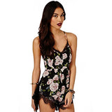 Women Floral Lace Chiffon Bodycon Jumpsuit Party Romper Dress - Slim Wallet Company