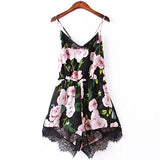 Women Floral Lace Chiffon Bodycon Jumpsuit Party Romper Dress - Slim Wallet Company