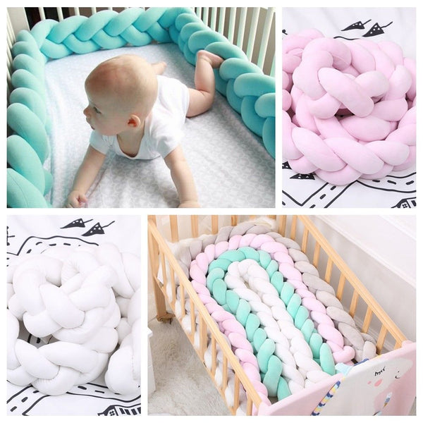 Braided Crib Bumper - Knot Pillow, Knot Cushion - Slim Wallet Company