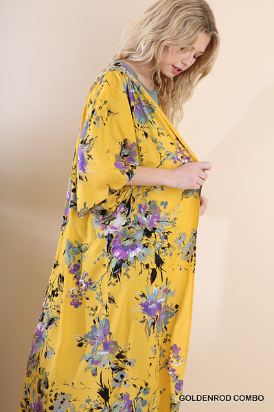 Tropical Belle Floral Kimono Cardigan Coverup - Slim Wallet Company
