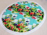 Fashion  Round Beach Towels Large Microfiber Printed Yoga Towel  With Tassel Serviette De Plage Toalla Circle Playa shawl - Slim Wallet Company