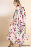 Tropical Belle Floral Kimono Cardigan Coverup - Slim Wallet Company