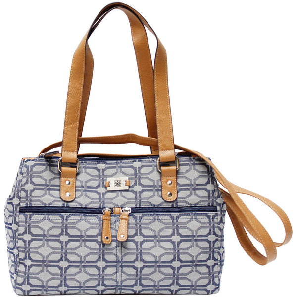 Women's Jacquard Satchel Handbag - Slim Wallet Company