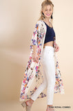 Tropical Belle Floral Kimono Cardigan Coverup - Slim Wallet Company
