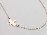 Bird Necklace, Gold Dove necklace - Slim Wallet Company