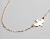 Bird Necklace, Gold Dove necklace - Slim Wallet Company