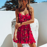Rosy Ruffle Summer Dress - Slim Wallet Company