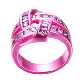 Pink Gold Purple Zircon Ring - Slim Wallet Company