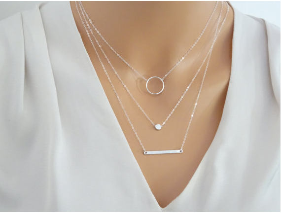 Silver/ Gold Layered Necklace Set - Slim Wallet Company