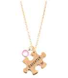 Mother Daughter Pendant Puzzle Necklace Gold Plated Set of Two Necklaces - Slim Wallet Company