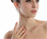 Cubic Zirconia Pendant Silver Plated Necklace - Slim Wallet Company