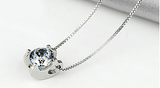 Cubic Zirconia Pendant Silver Plated Necklace - Slim Wallet Company