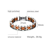 Stainless Steel Mix Color Biker Chain Bracelets - Slim Wallet Company