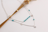 Boho Turquoise Layer Necklace - Slim Wallet Company
