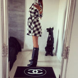 Checkered A-Line Romper - Slim Wallet Company