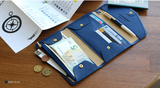 All-in-One Leather Travel Pop Clutch (Genuine Leather version) - Slim Wallet Company