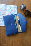 All-in-One Leather Travel Pop Clutch (Genuine Leather version) - Slim Wallet Company