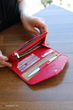 All-in-One Leather Travel Pop Clutch (Genuine Leather version) - Slim Wallet Company