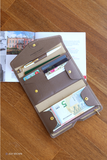 All-in-One Leather Travel Pop Clutch (Genuine Leather version) - Slim Wallet Company
