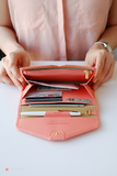Personalized All-in-One Leather Travel Pop Clutch (Genuine Leather version) - Slim Wallet Company