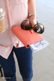 Personalized All-in-One Leather Travel Pop Clutch (Genuine Leather version) - Slim Wallet Company