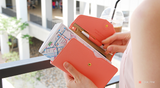 Personalized All-in-One Leather Travel Pop Clutch (Genuine Leather version) - Slim Wallet Company