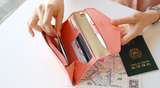 Personalized All-in-One Leather Travel Pop Clutch (Genuine Leather version) - Slim Wallet Company