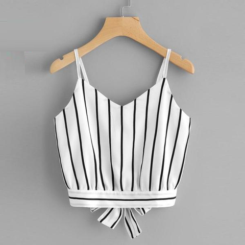 Cute Back Knot Crop Top - Slim Wallet Company