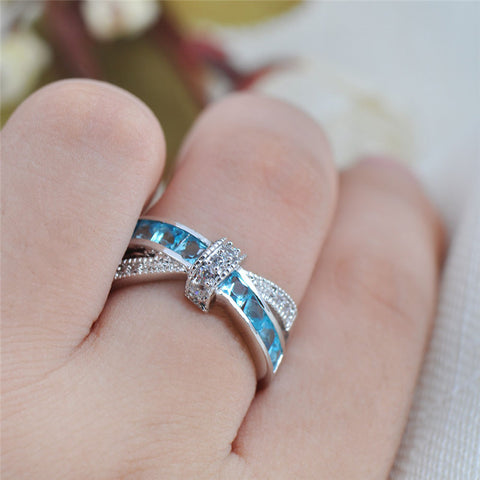 Pretty Princess White Aquamarine Ring - Slim Wallet Company