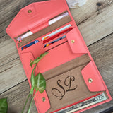 Personalized All-in-One Leather Travel Pop Clutch (Genuine Leather version) - Slim Wallet Company