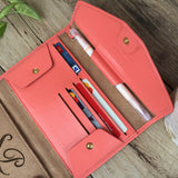 Personalized All-in-One Leather Travel Pop Clutch (Genuine Leather version) - Slim Wallet Company