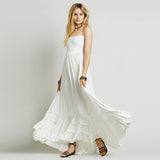 Bohemian Ruffled Maxi Fit and Flare Dress - Slim Wallet Company