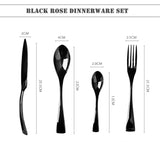 Diamond Black Cutlery - 4 Piece Set - Slim Wallet Company