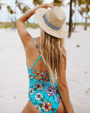 Beach Flower Laceback Monokini