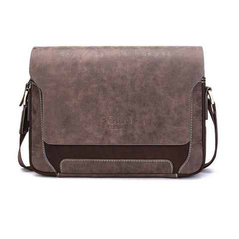 2016 New Mens POLO bag top oxford+soft leather men messenger bag leisure bag men's briefcase fashion men's shoulder business bag - Slim Wallet Company