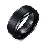 Textured Black Tungsten Rings - Slim Wallet Company