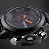 Lava Engraved Silicone Black Watch - Slim Wallet Company