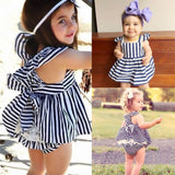 Fashion Baby - Striped Backless Summer Outfit - Slim Wallet Company