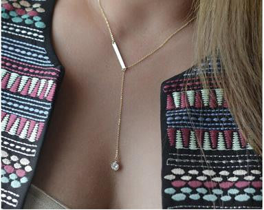 YANA Jewelry 2015 New Gold Plated Crystal Pendants Necklace Chain Wedding Event Jewelry multi layer statement necklace Woman 02 - Slim Wallet Company