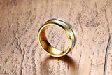 18K Gold Plated and Brushed Tungsten Ring - Slim Wallet Company