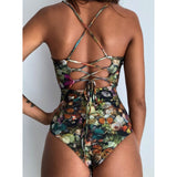 Beach Flower Laceback Monokini