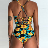 Beach Flower Laceback Monokini